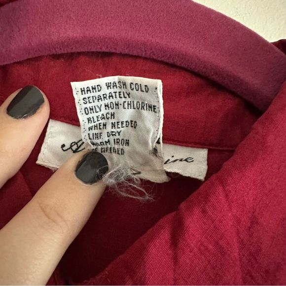 Vintage 100%‎ Silk Button Down Shirt - Picture 3 of 9